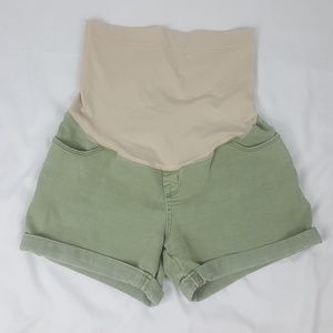 Liz Lange Maternity Green Jean Shorts